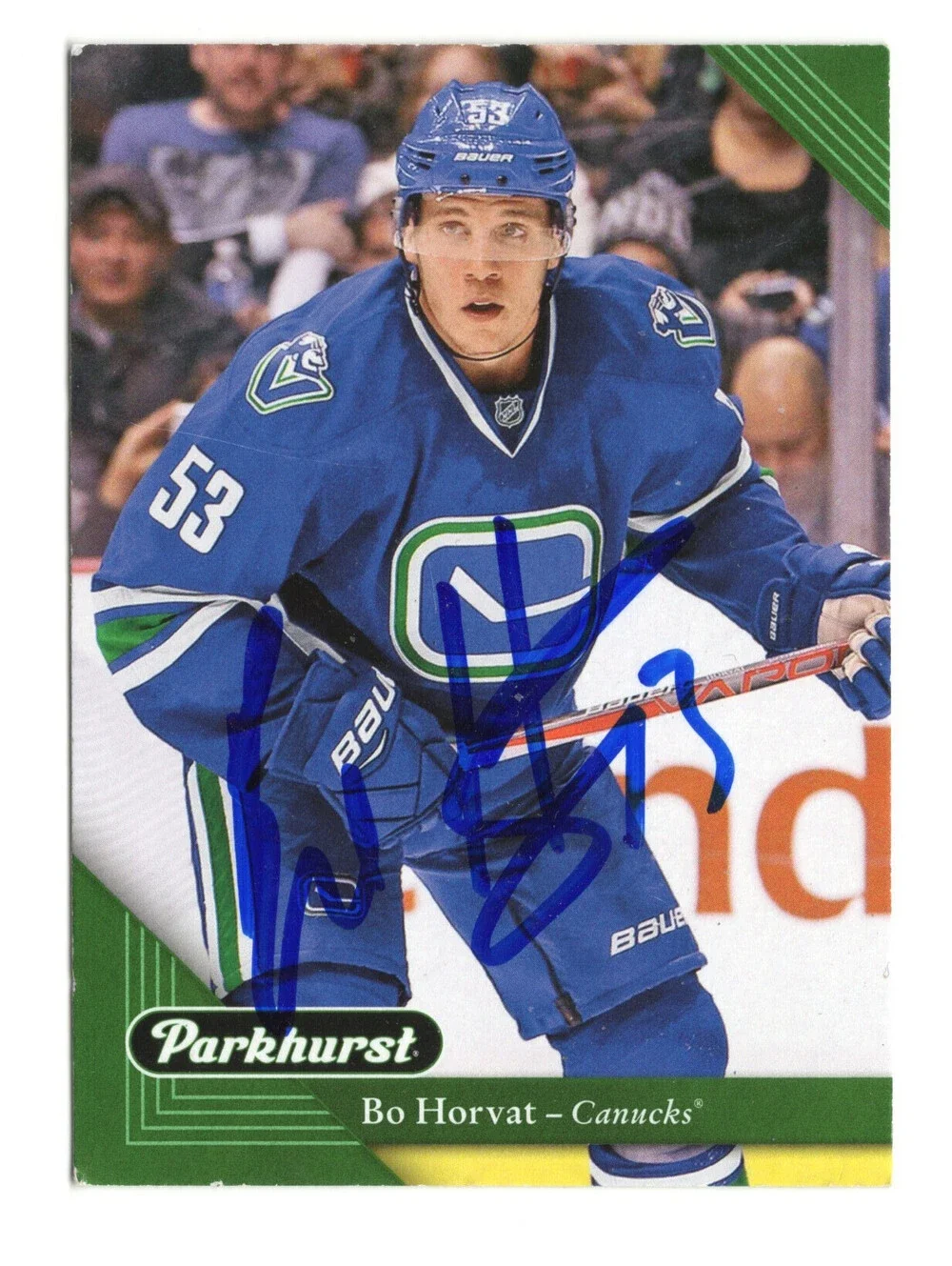 2017-18 Upper Deck Parkhurst Bo Horvat signed IP auto #224 EX